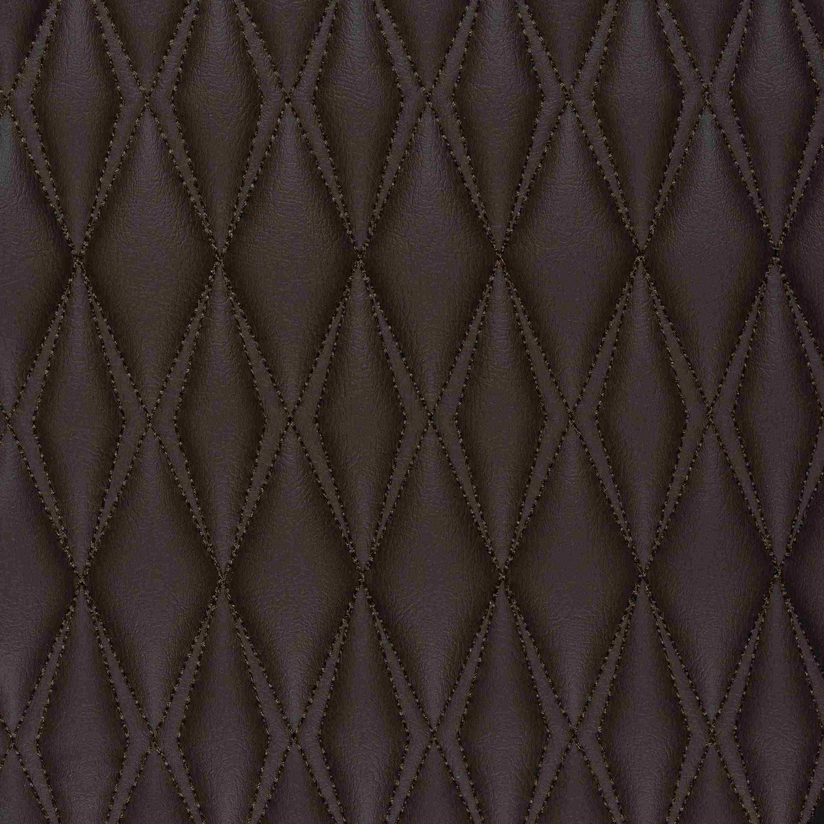Tapis de Sol 3D sur Mesure Premium Luxus – Motif Double Losange Marron Chocolat Noir