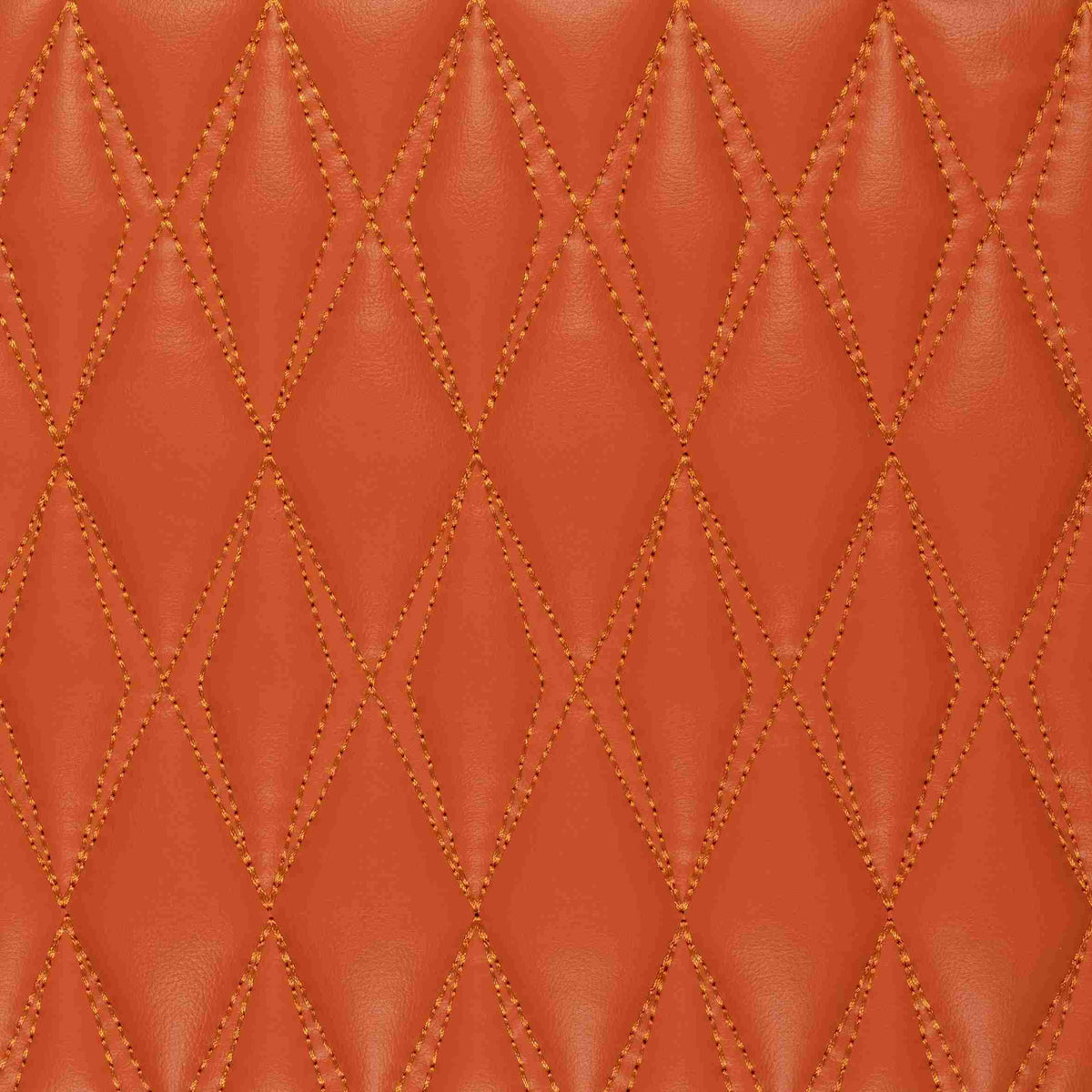 Tapis de Sol 3D sur Mesure Premium Luxus – Motif Double Losange Orange Ardent