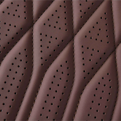 Luxus SeatSkin™ Housses de Siège sur Mesure en Similicuir – Motif Losange Noir Onyx