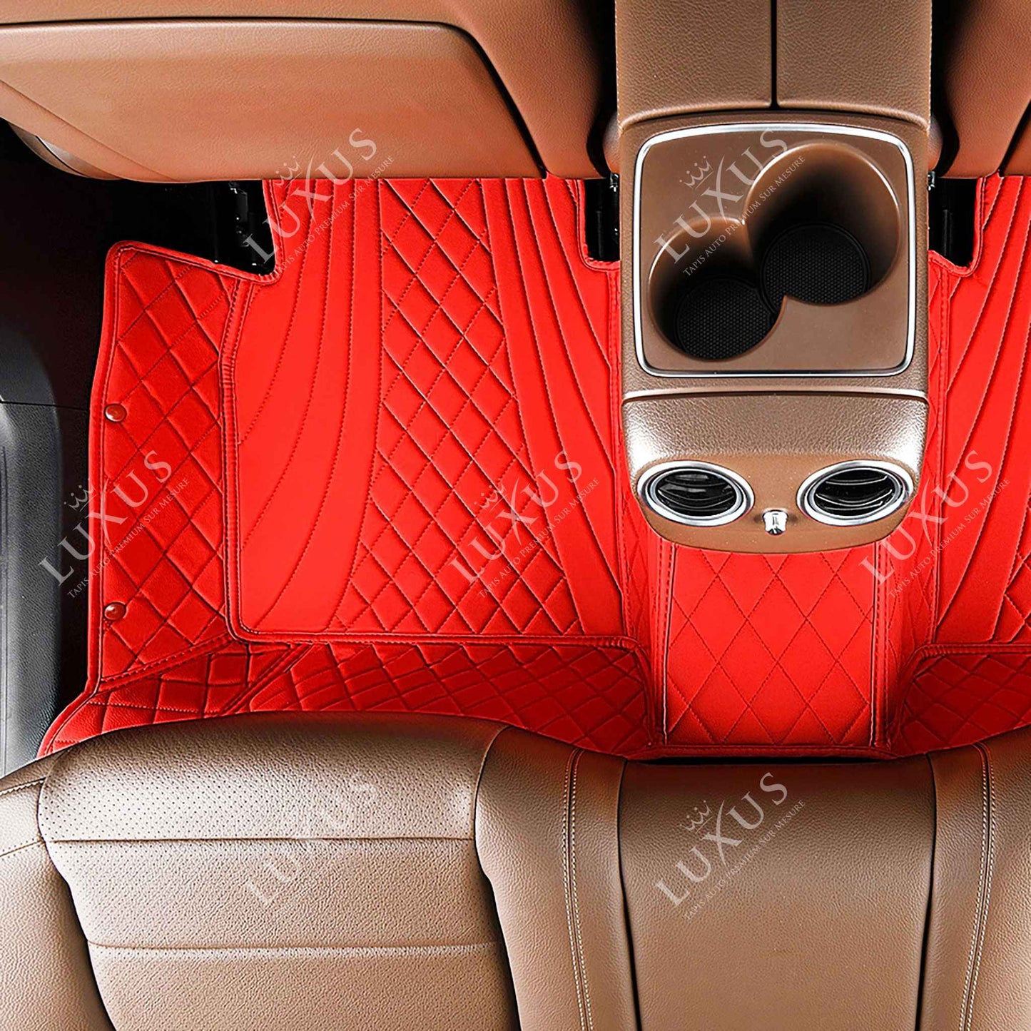Tapis de Sol 3D sur Mesure Premium Luxus – Motif Hybride Rouge Ferrari