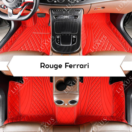Tapis de Sol 3D sur Mesure Premium Luxus – Motif Hybride Rouge Ferrari