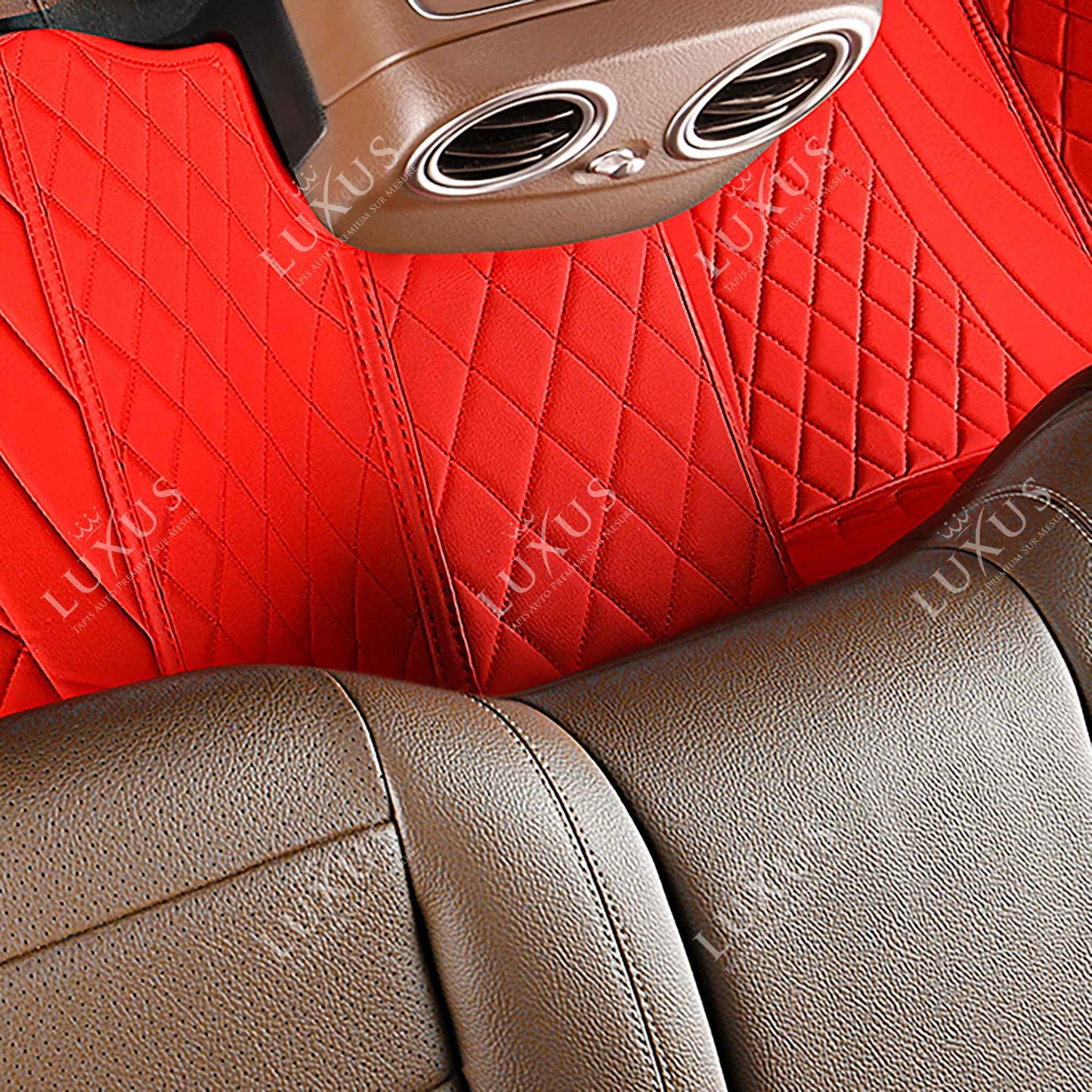 Tapis de Sol 3D sur Mesure Premium Luxus – Motif Hybride Rouge Ferrari
