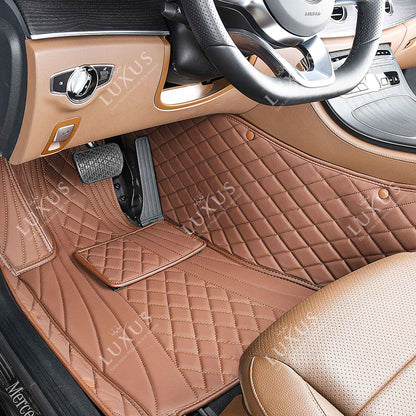 Tapis de Sol 3D sur Mesure Premium Luxus – Motif Hybride Marron Chocolat