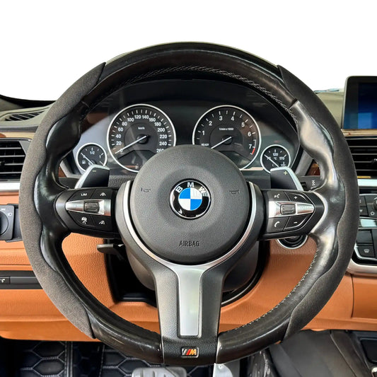 Housse de volant minimaliste en Alcantara – Grip classic noir