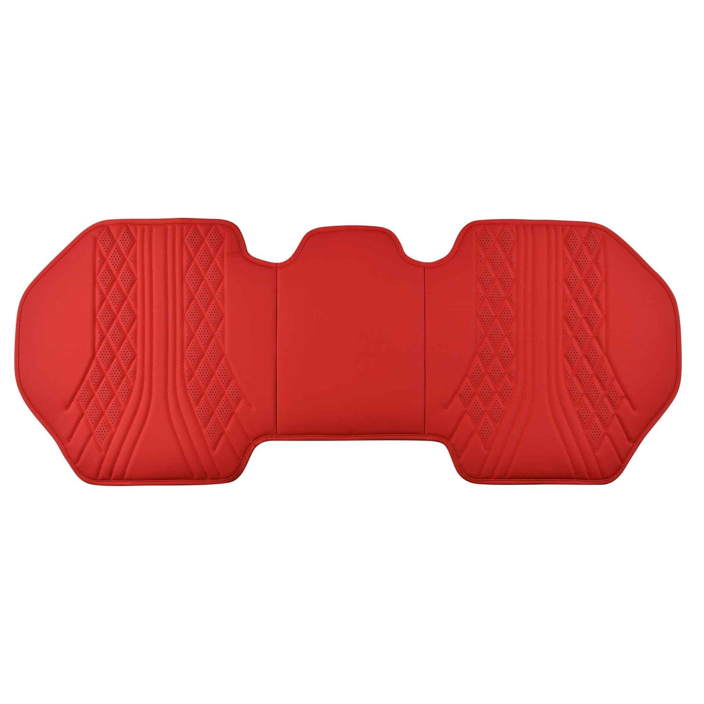 Luxus SeatSkin™ Housses de Siège sur Mesure en Similicuir – Motif Hybride Rouge Ferrari