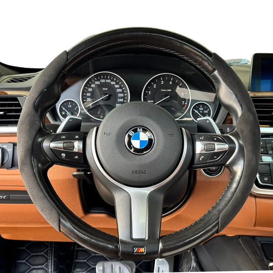 Housse de volant minimaliste en Alcantara - Grip sport - Nero