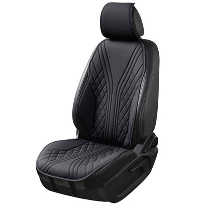 Luxus SeatSkin™ Housses de Siège sur Mesure en Similicuir – Motif Hybride Noir