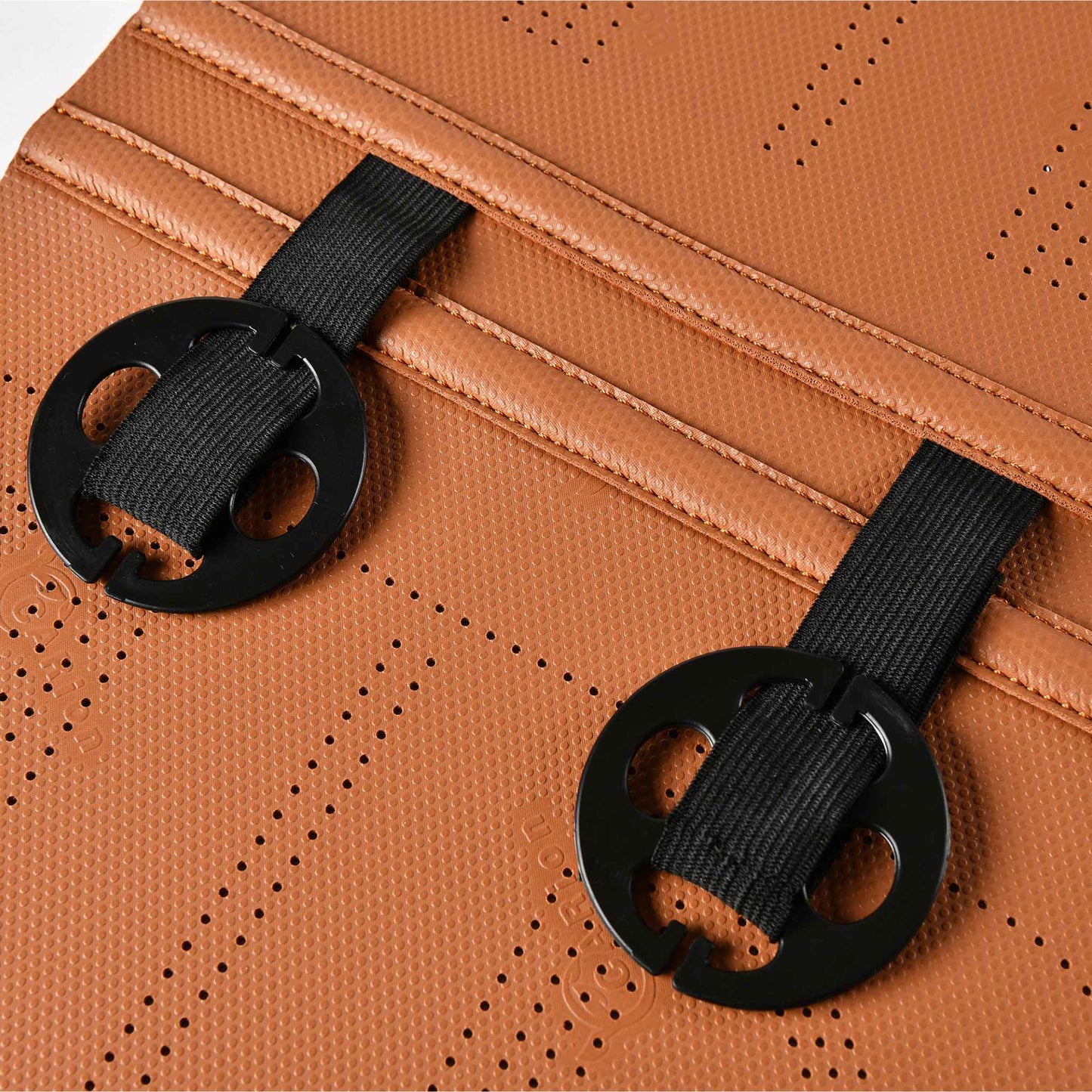 Luxus SeatSkin™ Housses de Siège sur Mesure en Suédine – Motif Losange Marron Chocolat