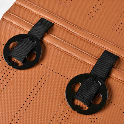 Luxus SeatSkin™ Housses de Siège sur Mesure en Suédine – Motif Losange Marron Chocolat