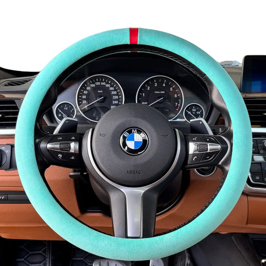 Housses de volant en Alcantara - Bleu Tiffany