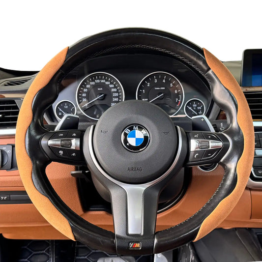 Housse de volant minimaliste en Alcantara - Grip classic - Marron Arancio
