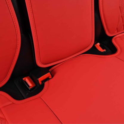 Luxus SeatSkin™ Housses de Siège sur Mesure en Similicuir – Motif Hybride Beige Crème