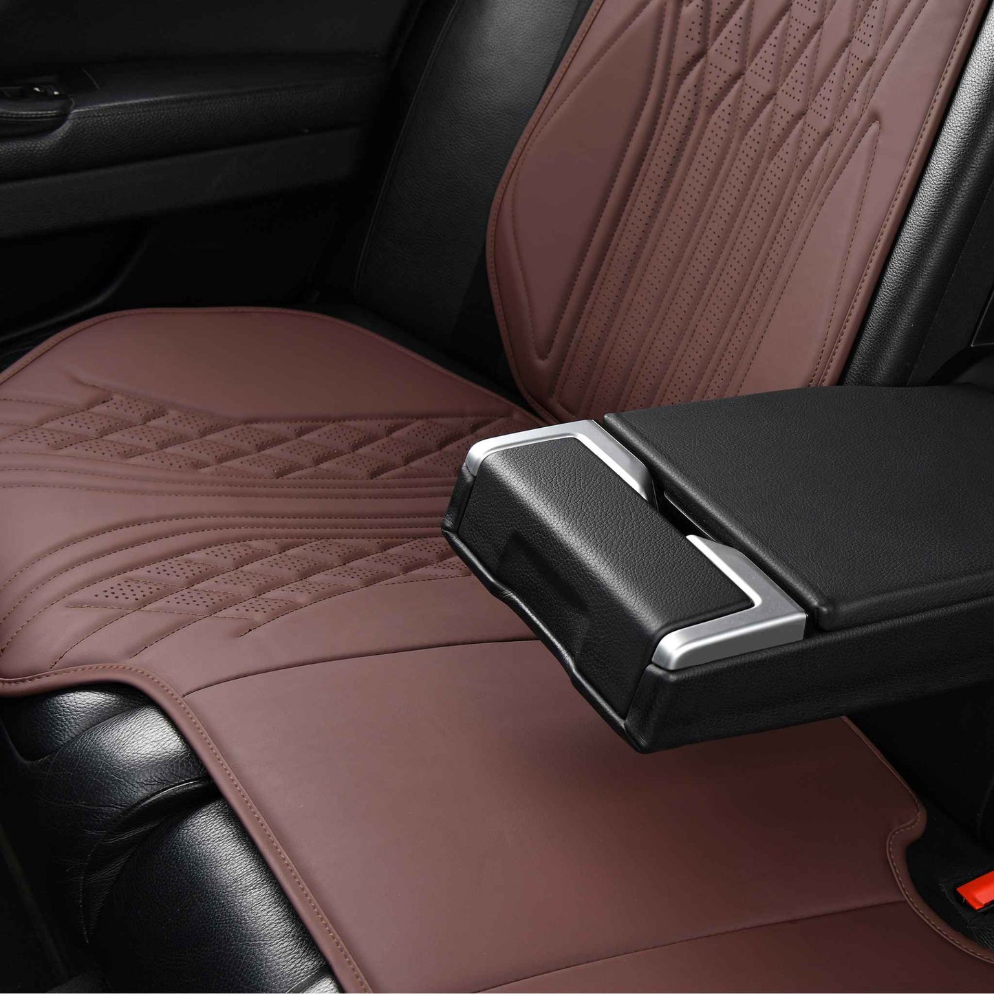 Luxus SeatSkin™ Housses de Siège sur Mesure en Similicuir – Motif Losange Rouge Ferrari