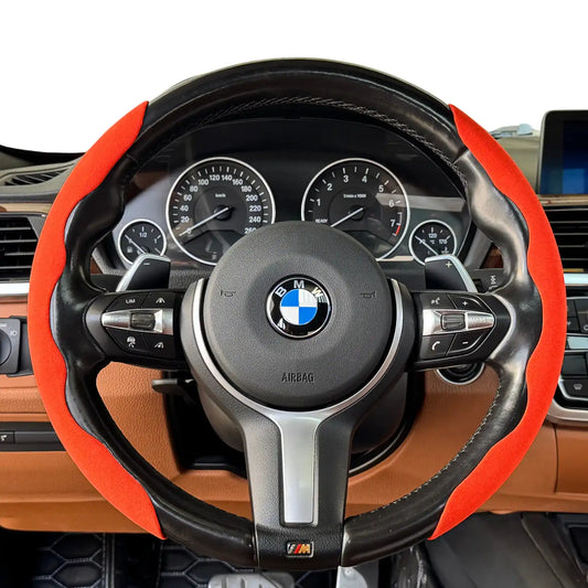 Housse de volant minimaliste en Alcantara – Grip classic rouge Ferrari