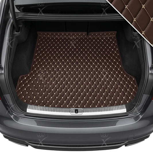 Tapis de Coffre sur Mesure Premium Luxus – Motif Losange Marron Chocolat