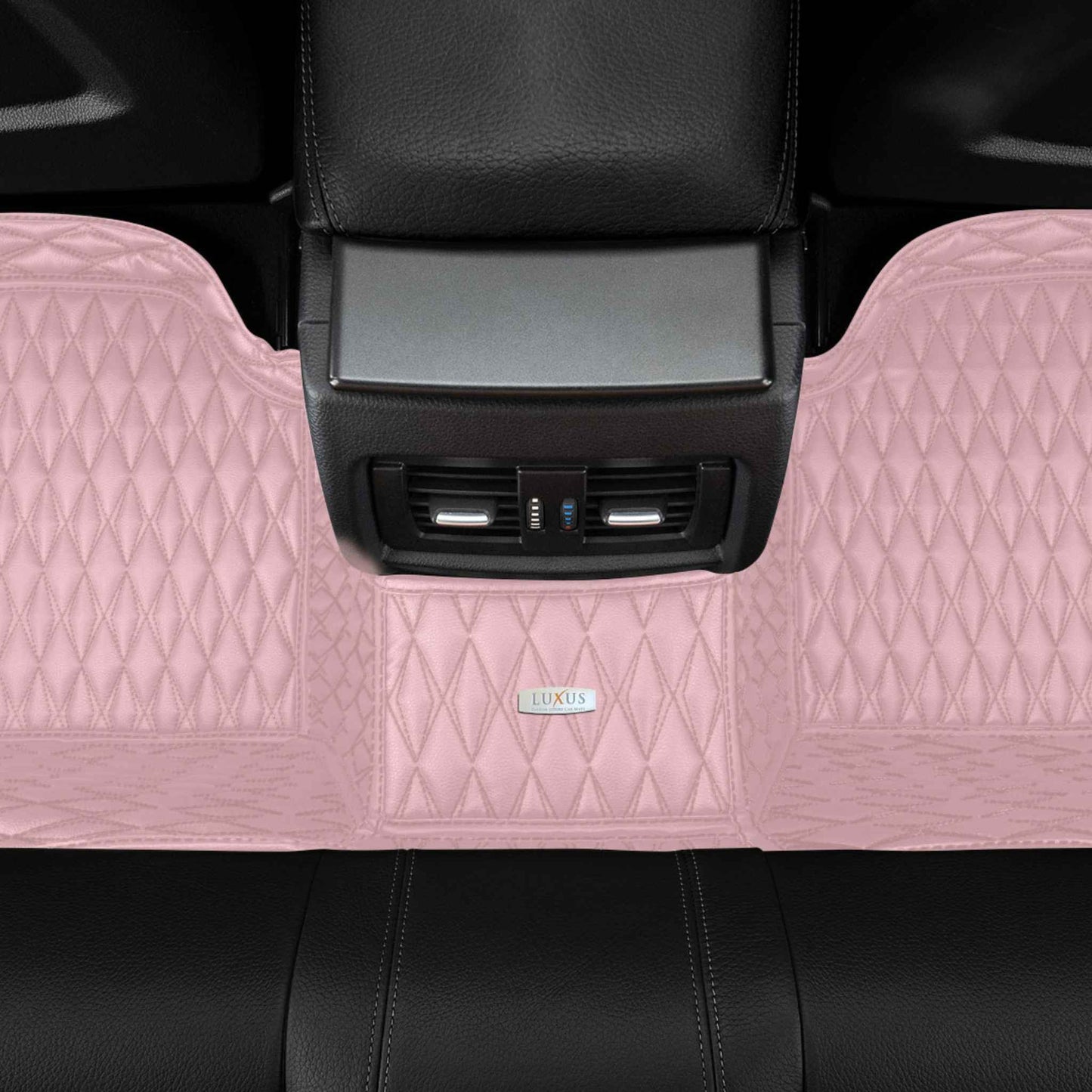 Tapis de Sol 3D sur Mesure Premium Luxus – Motif Double Losange Rose Céleste