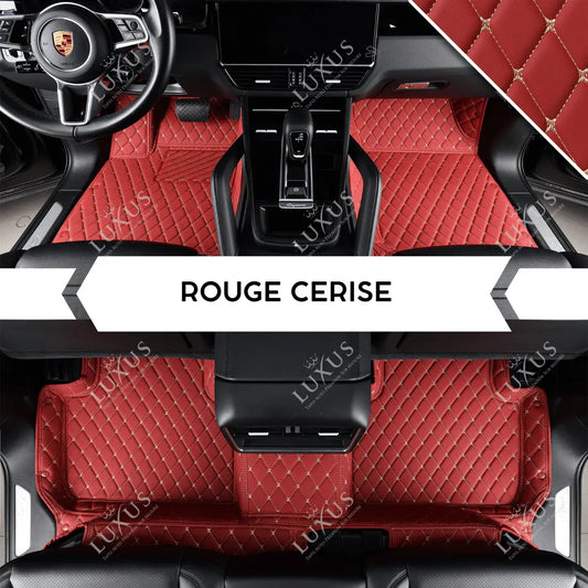 Tapis de Sol 3D sur Mesure Premium Luxus – Motif Losange Rouge Cerise