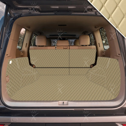 Tapis de Coffre 3D Intégral Sur Mesure Premium Luxus – Motif Losange Beige Crème