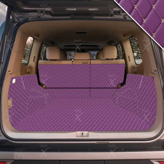 Tapis de Coffre 3D Intégral Sur Mesure Premium Luxus – Motif Losange Mauve Lavande