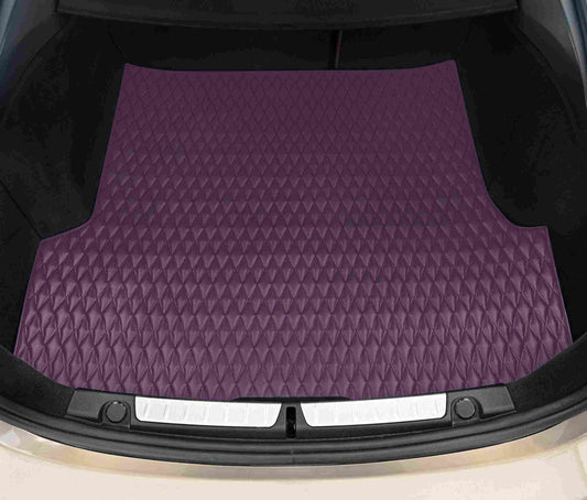 Tapis de Coffre sur Mesure Premium Luxus – Motif Double Losange Violet Nocturne