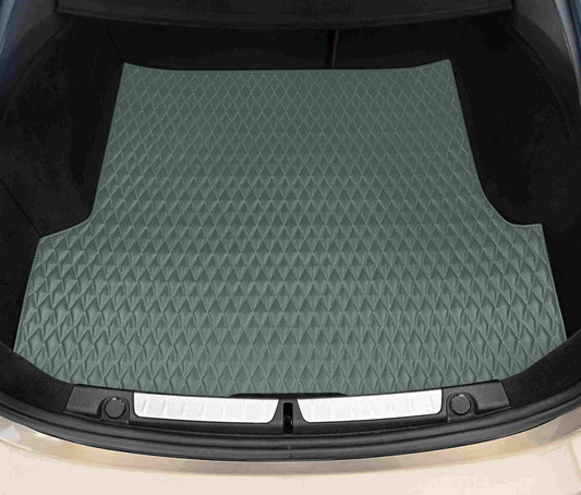 Tapis de Coffre sur Mesure Premium Luxus – Motif Double Losange Gris Sauge