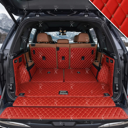 Tapis de Coffre 3D Intégral sur Mesure Premium Luxus – Motif Losange Rouge Ferrari