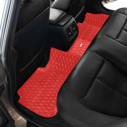 Tapis de Sol 3D sur Mesure Premium Luxus – Motif Double Losange Rouge Ferrari
