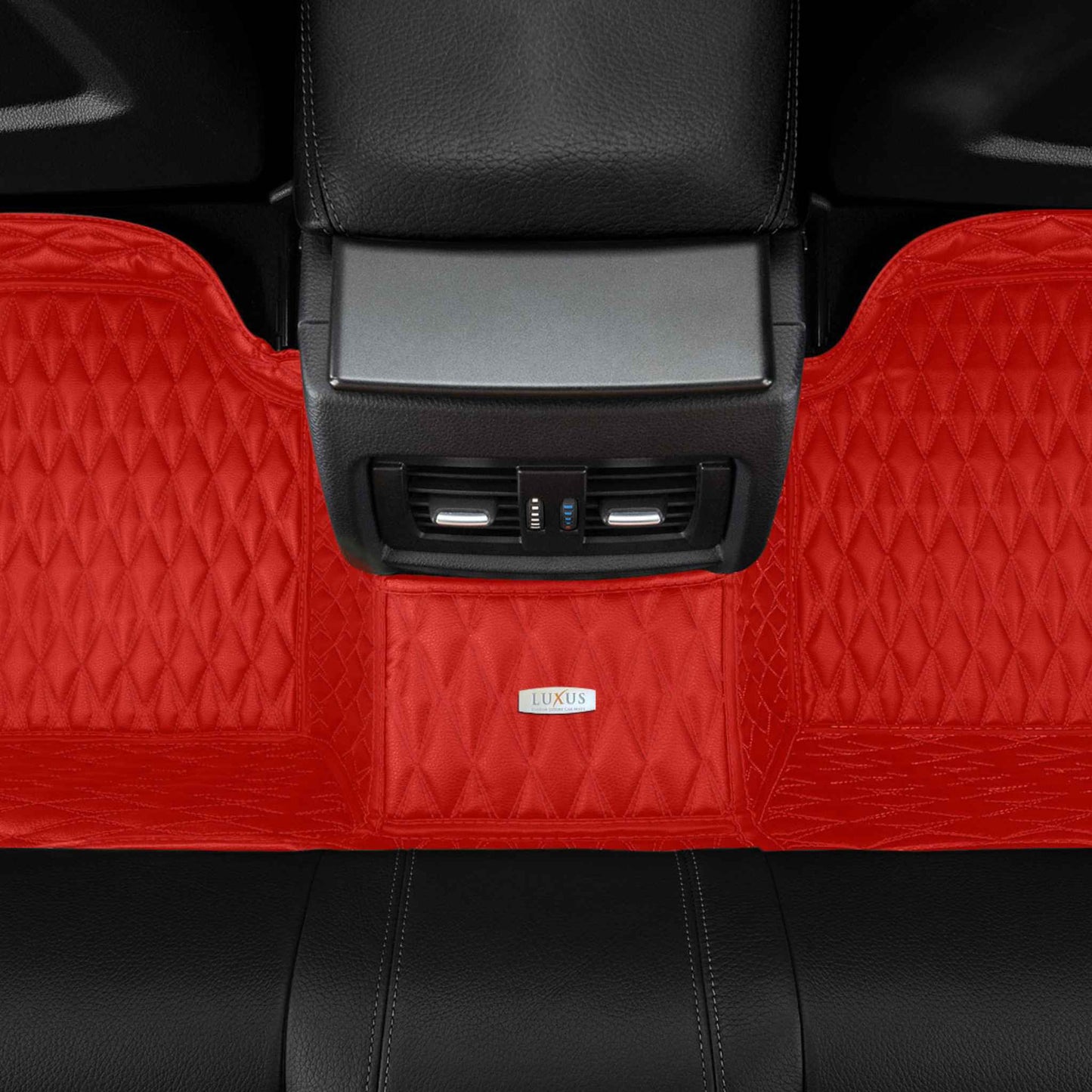 Tapis de Sol 3D sur Mesure Premium Luxus – Motif Double Losange Rouge Ferrari