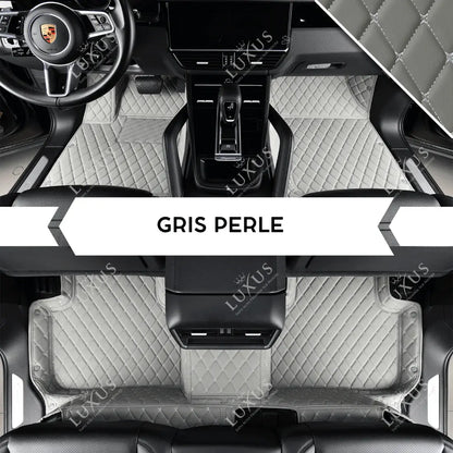 Tapis de Sol 3D sur Mesure Premium Luxus – Motif Losange Gris Perle