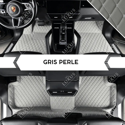 Tapis de Sol 3D sur Mesure Premium Luxus – Motif Losange Gris Perle
