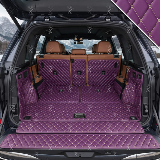 Tapis de Coffre 3D Intégral Sur Mesure Premium Luxus – Motif Losange Mauve Lavande