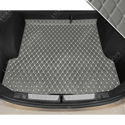 Tapis de Coffre sur Mesure Premium Luxus – Motif Losange Gris Perle