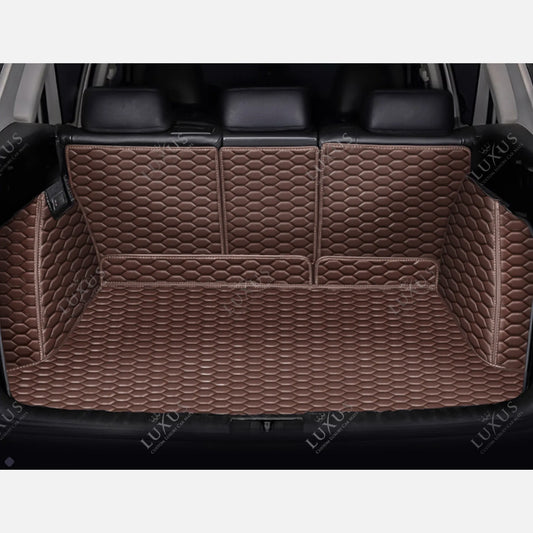 Tapis de Coffre 3D Intégral sur Mesure Premium Luxus – Motif Nid d’Abeille Marron Chocolat