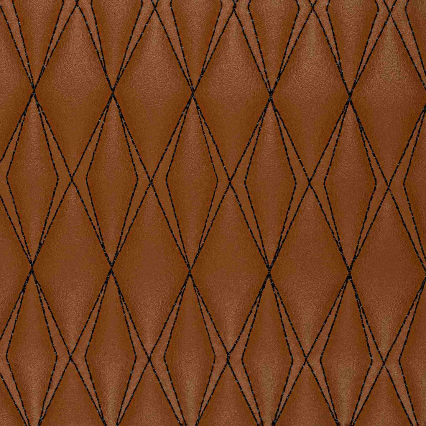 Tapis de Sol 3D sur Mesure Premium Luxus – Motif Double Losange Marron Chocolat