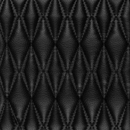 Tapis de Sol 3D sur Mesure Premium Luxus – Motif Double Losange Noir avec Surpiqûres Noires