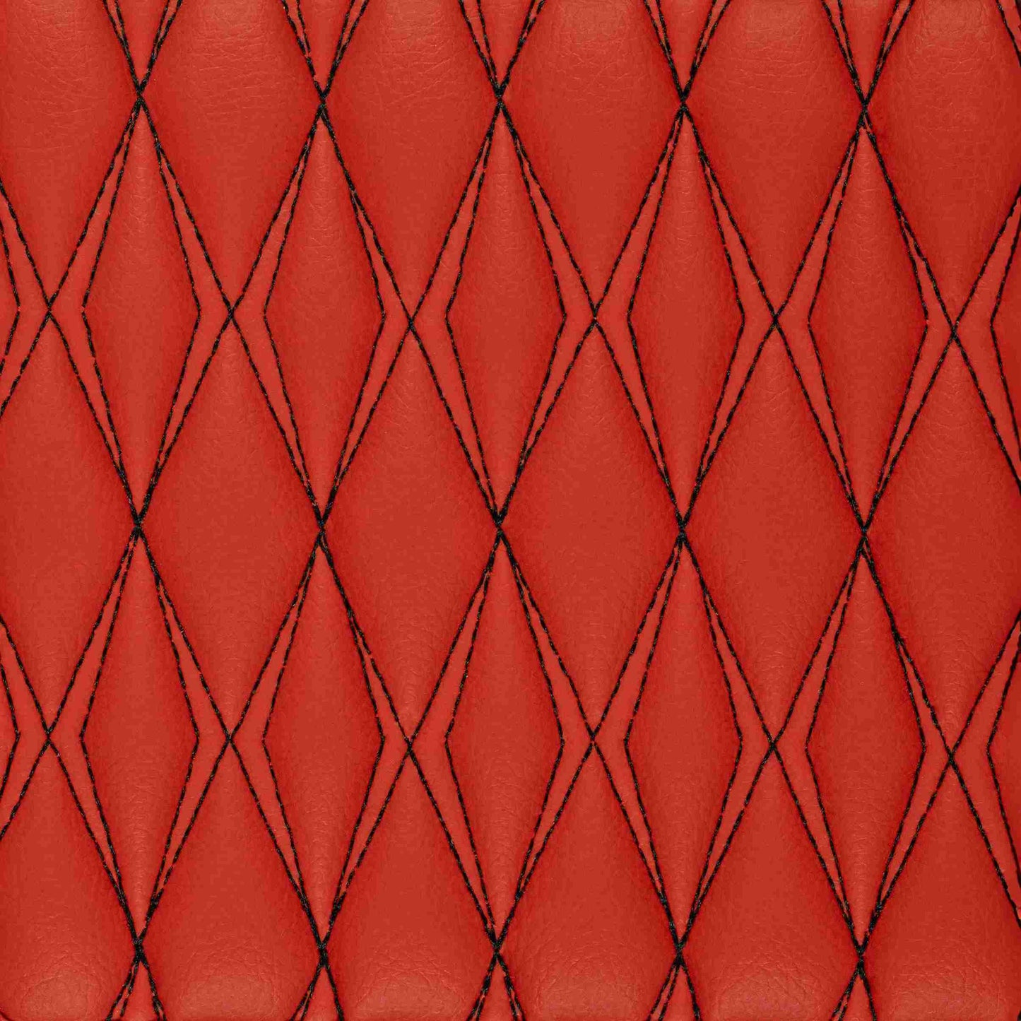 Tapis de Coffre sur Mesure Premium Luxus – Motif Double Losange Rouge Ferrari avec Surpiqûres Noires