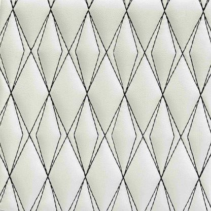 Tapis de Coffre sur Mesure Premium Luxus – Motif Double Losange Blanc Neige avec Surpiqûres Noires