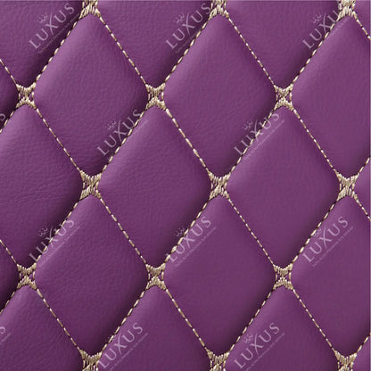 Tapis de Coffre sur Mesure Premium Luxus – Motif Losange Mauve Lavande