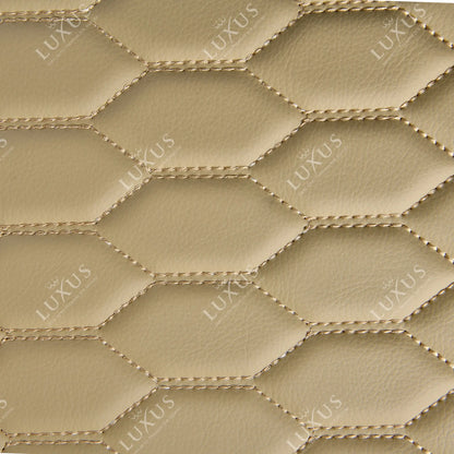 Tapis de Sol 3D sur Mesure Premium Luxus – Motif Nid d’Abeille Beige Crème