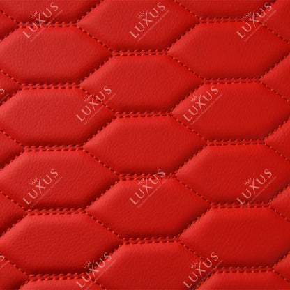 Tapis de Sol 3D sur Mesure Premium Luxus – Motif Nid d’Abeille Rouge Ferrari