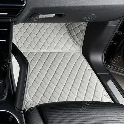 Tapis de Sol 3D sur Mesure Premium Luxus – Motif Losange Gris Perle
