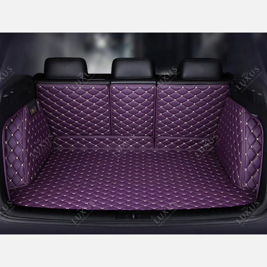 Tapis de coffre 3D intégral sur mesure premium Luxus – motif losange mauve lavande