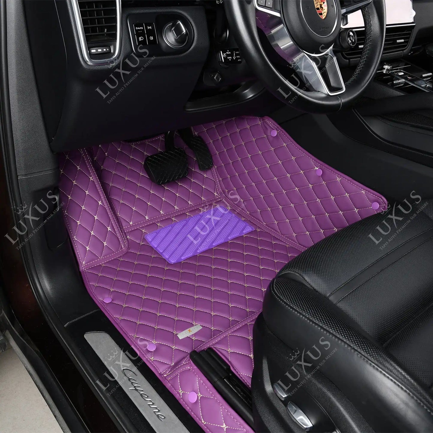 Tapis de Sol 3D sur Mesure Premium Luxus – Motif Losange Mauve Lavande