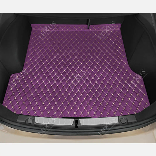 Tapis de Coffre sur Mesure Premium Luxus – Motif Losange Mauve Lavande