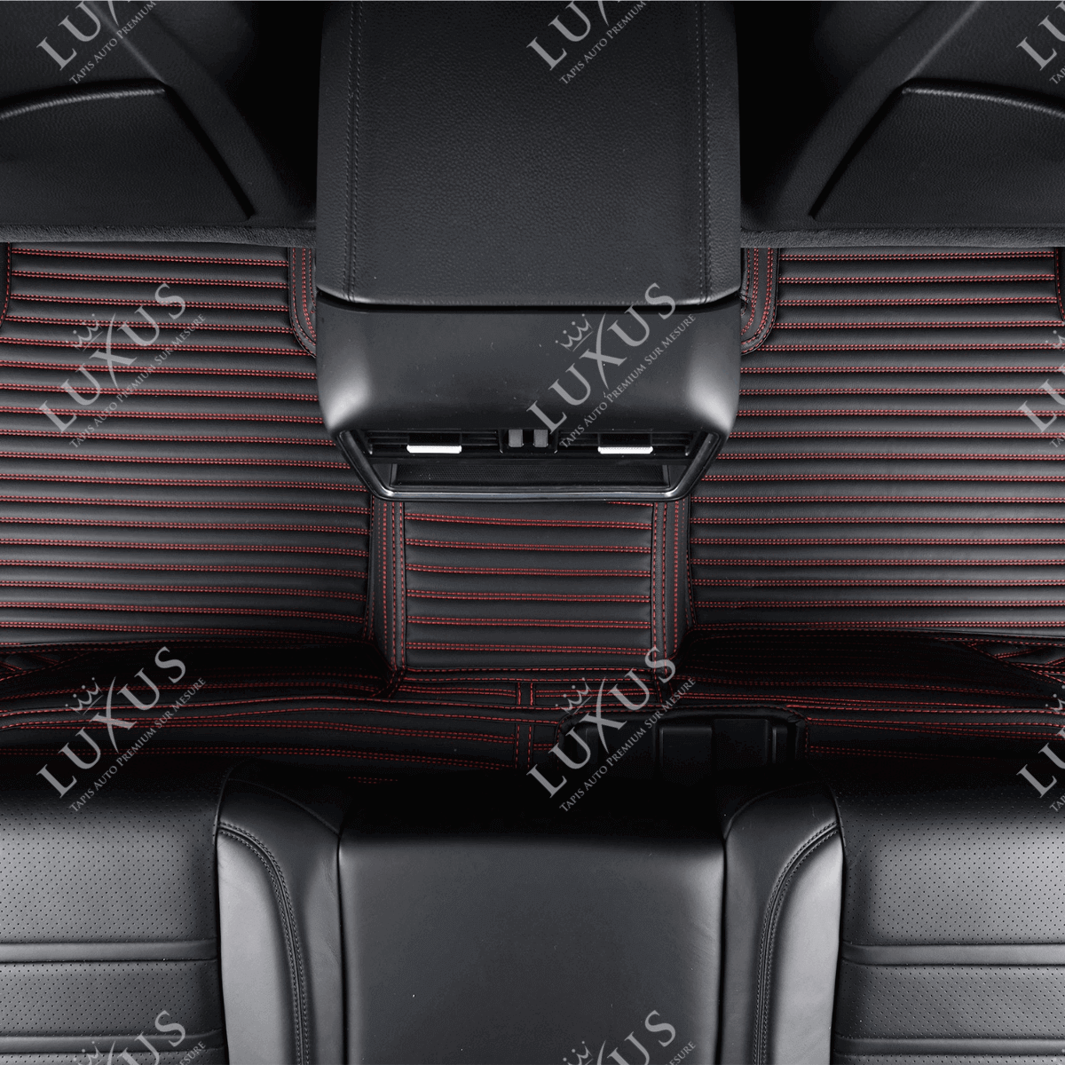 Luxus Tapis de Sol Premium 3D sur Mesure – Motif Bandes Noir