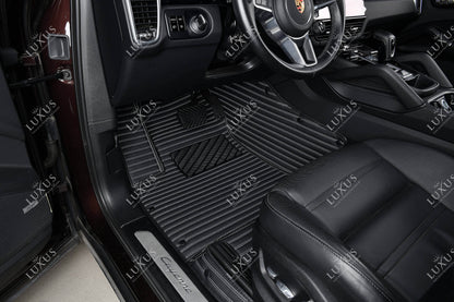 Luxus Tapis de Sol Premium 3D sur Mesure – Motif Bandes Noir