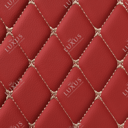 Tapis de Sol 3D sur Mesure Premium Luxus – Motif Losange Rouge Cerise