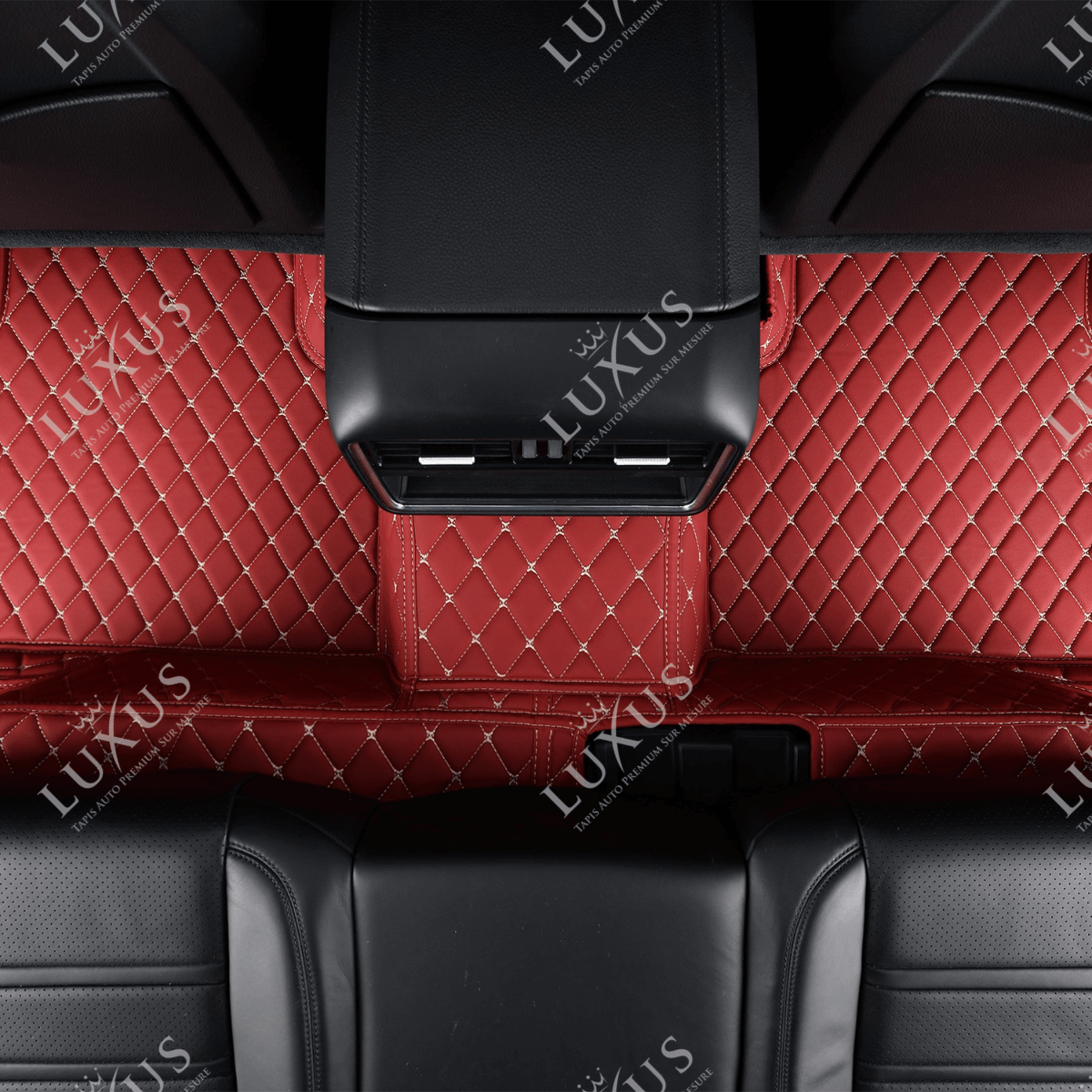 Tapis de Sol 3D sur Mesure Premium Luxus – Motif Losange Rouge Cerise