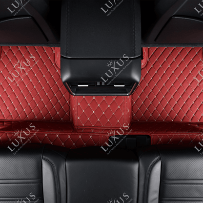 Tapis de Sol 3D sur Mesure Premium Luxus – Motif Losange Rouge Cerise