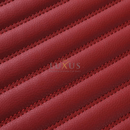 Luxus Tapis de Sol Premium 3D sur Mesure – Motif Bandes Rouge Cerise